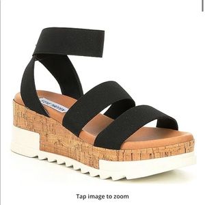 Steve Madden Bandi Elastic Cork Flatform Sandals